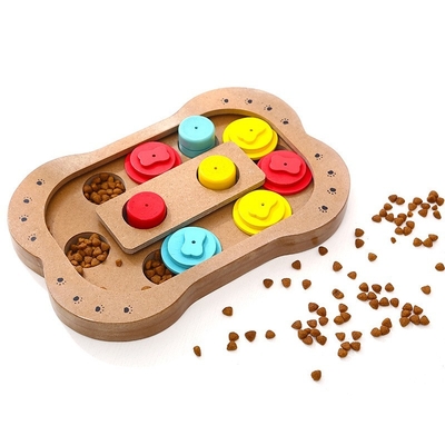 Wooden Dog Puzzle Toys Interactive Toy Customized Color
