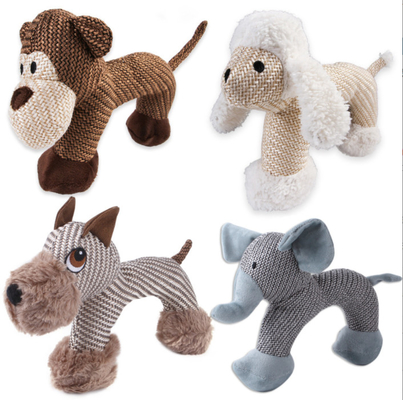 Rubber Plush Puppies Dog Toys Safe For Aggressive Chewers