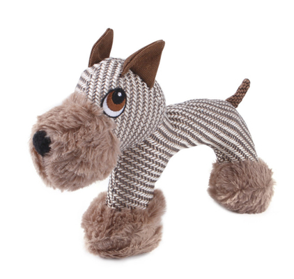 Rubber Plush Puppies Dog Toys Safe For Aggressive Chewers