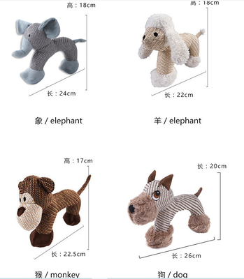 Rubber Plush Puppies Dog Toys Safe For Aggressive Chewers