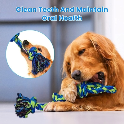 Indestructible Tough Rope Toys For Large Dogs 100% Cotton Teeth Cleaning