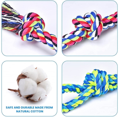 Indestructible Tough Rope Toys For Large Dogs 100% Cotton Teeth Cleaning