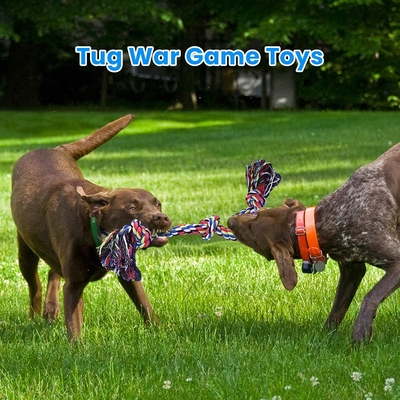 Indestructible Tough Rope Toys For Large Dogs 100% Cotton Teeth Cleaning