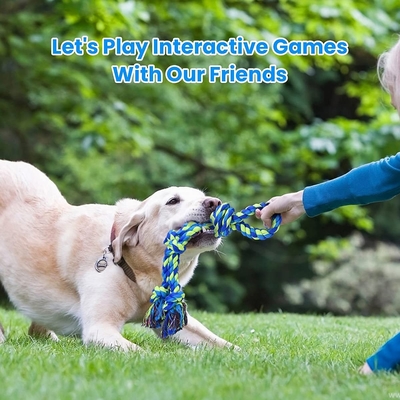 Indestructible Tough Rope Toys For Large Dogs 100% Cotton Teeth Cleaning