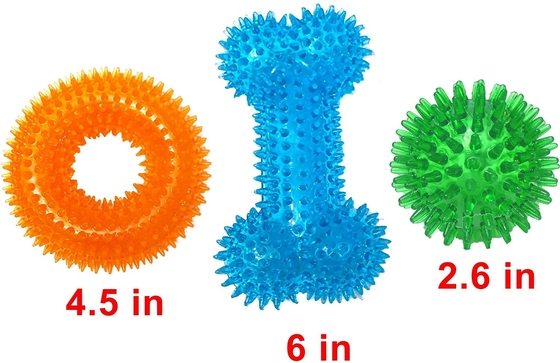 TPR Chewy Rubber Squeaky Balls Toys For Dogs Small