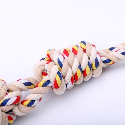 Interactive Cotton Rope Dog Toy Knot Bite Resistant For Large Dog