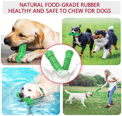 Rubber Puppy Dog Bone Safe Toys For Aggressive Chewers Interactive