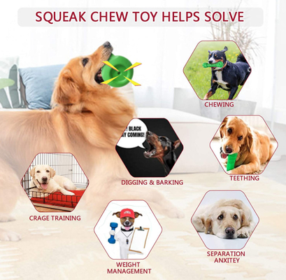 Rubber Puppy Dog Bone Safe Toys For Aggressive Chewers Interactive