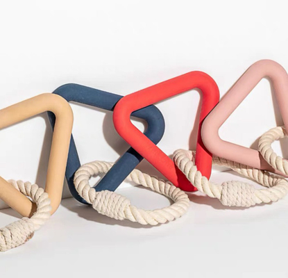 Best Interactive Knotted Rope Triangle Tug Training Toysfor Large Dogs