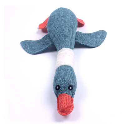 Squeaky Large Stuffed Duck Food Puzzles Dog Toy For Aggressive Chewers