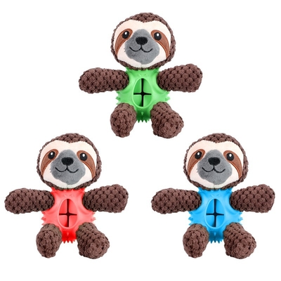 Interactive Sloth Cloth Plush Dog Toy Puzzle Missing Food Teeth Cleaning