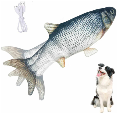 Electric Moving Interactive Floppy Fish Dog Toy For Small Medium Dogs