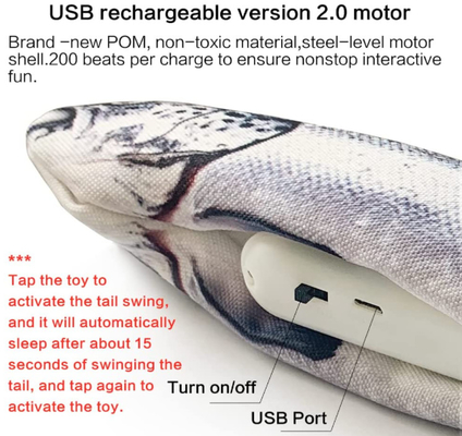 Electric Moving Interactive Floppy Fish Dog Toy For Small Medium Dogs