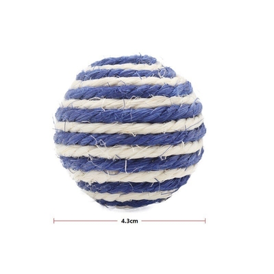 Cat Pet Hemp Rope Woven Ball Chew Rattle Scratch Toy Interactive Scratch Chew Toy Pet Cat Dog