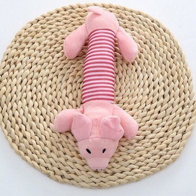 Pet Dog Cat Plush Voice Toy Bite Resistant Teddy Dog Chew Chew Toy