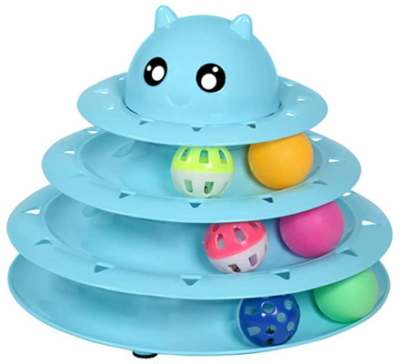 Interactive Cat Toy Roller 3-Level Turntable Amazon Fun Mental Physical Exercise Puzzle