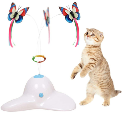 Exercise Electric Interactive Butterfly Flutter Rotating Kitten Toys