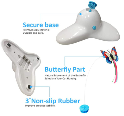 Exercise Electric Interactive Butterfly Flutter Rotating Kitten Toys