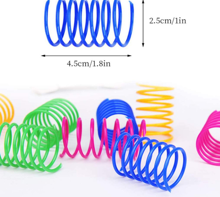 Best  Interactive Plastic Cat Spiral Spring For Swatting, Biting, Hunting Kitten Toys