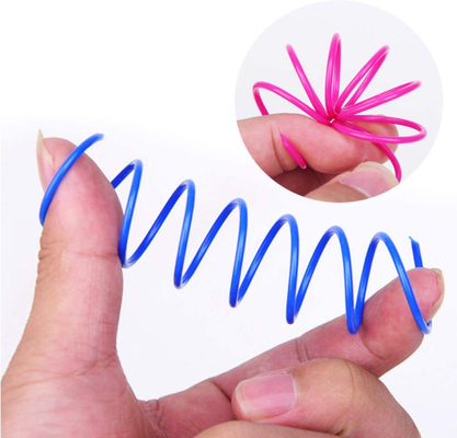 Best  Interactive Plastic Cat Spiral Spring For Swatting, Biting, Hunting Kitten Toys