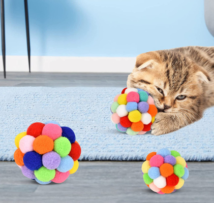 Interactive Kitten Plush Chew Ball Toys For Teething Chewing Toys