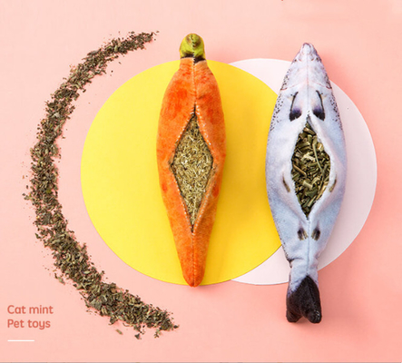 Floppy Fish Cat Toy Amazon Simulation Fish Shape Realistic Fluffy Catnip Doll Interactive Pets Pillow Chew