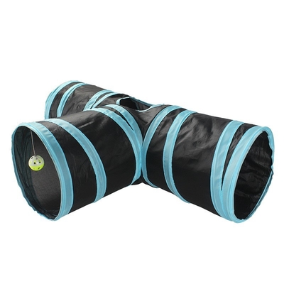 Pet Cat Tunnel Supplies Cat Ring Paper Three-Way Tunnel  Cat Toy Drill Climbing Bucket Foldable Cat Channel