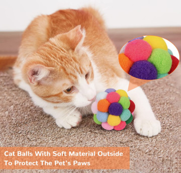 Interactive Cat Toy Balls With Bell And Cat Fuzzy Chew Balls