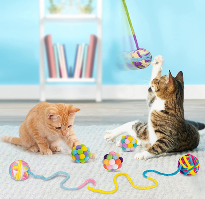 Interactive Cat Toy Balls With Bell And Cat Fuzzy Chew Balls