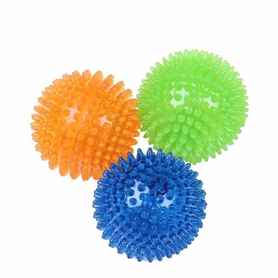 Dog Molar Rubber Ball Teeth Cleaning Sound Toy TPR Small Thorn Ball Elastic Interactive Training Puzzle