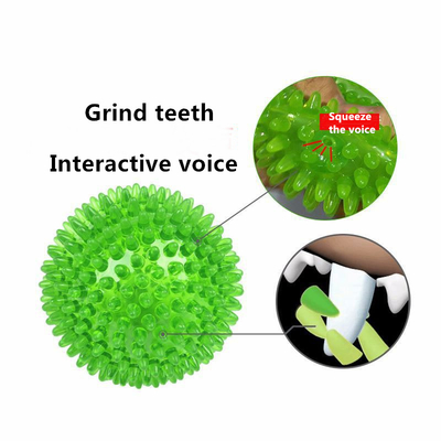 Dog Molar Rubber Ball Teeth Cleaning Sound Toy TPR Small Thorn Ball Elastic Interactive Training Puzzle