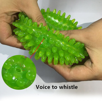 Dog Molar Rubber Ball Teeth Cleaning Sound Toy TPR Small Thorn Ball Elastic Interactive Training Puzzle