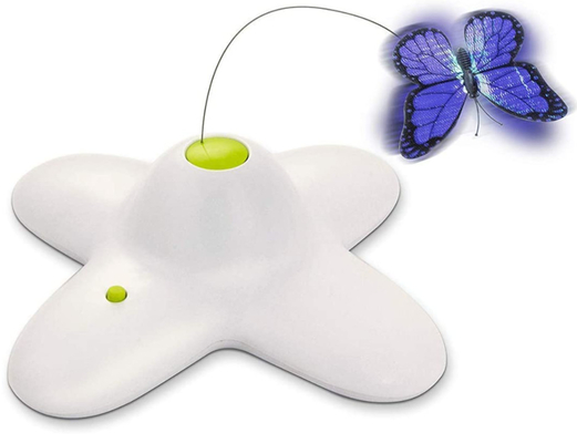 Flutter Bug Interactive Cat Butterfly Toy Two Replacements For Indoor Cats