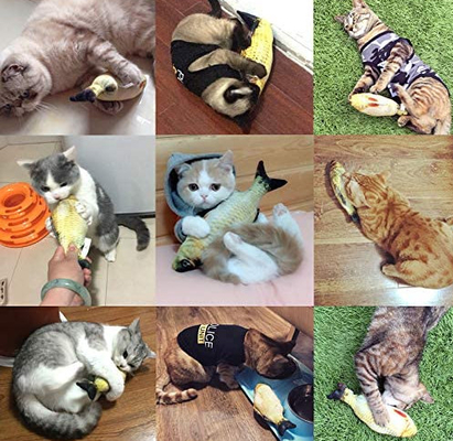 Floppy Fish For Cats Fish Shape Realistic Fluffy Catnip Doll Interactive