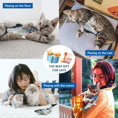 Plush Grass Carp Catnip Imitation Fish Teaser Toy For Pet Cat
