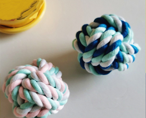 Interactive Cotton Rope Pet Toy Dog Grinding Toy Ball Training Tooth Cleaning