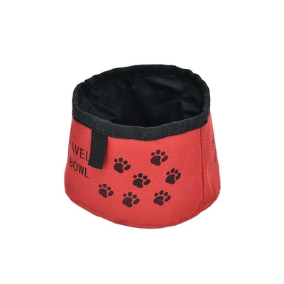 Pet Folding Bowl Oxford Cloth Waterproof Portable Dog Bowl Pet Travel Bowl Travel Cross-Border Folding Dog Bowl