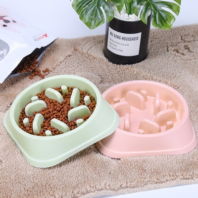 Dog Bowl Pet Slow Food Bowl Anti-Knock Dog Slow Food Bowl Rice Bowl Dog Bowl Large Dog Slow Food Bowl Supplies