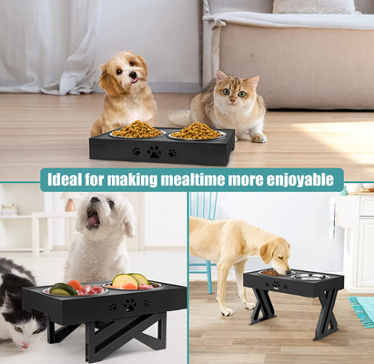 Elevated Dog Bowls Adjustable Raised Dog Bowl For Small Medium Large Dogs And Pets