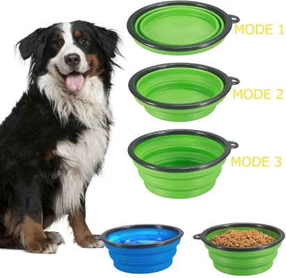 Extra Large Size Collapsible Dog Bowl, Foldable Expandable Cup Dish for Pet Cat Food Water Feeding Portable Travel Bowl