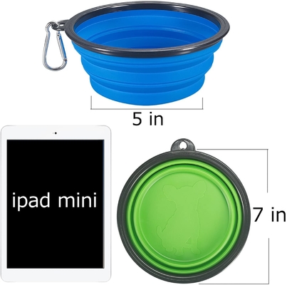 Extra Large Size Collapsible Dog Bowl, Foldable Expandable Cup Dish for Pet Cat Food Water Feeding Portable Travel Bowl