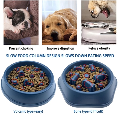 Dog Slow Feeder Bowl For Medium Small Dogs & Puppies To Slow Down Eating