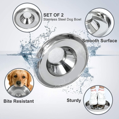 Puppy Stainless Steel Dog Bowls For Feeding Food And Water