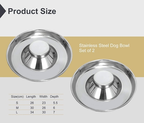 Puppy Stainless Steel Dog Bowls For Feeding Food And Water