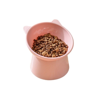 High Footed Cat Dog Pet Feeder Bowls Neck Protection Anti Overturning
