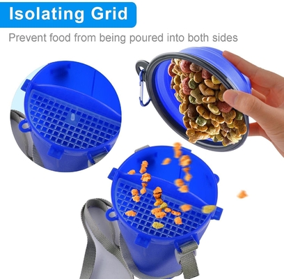 Pet Travel Water Collapsible Dog Bowls 2 In 1 Blue M Size