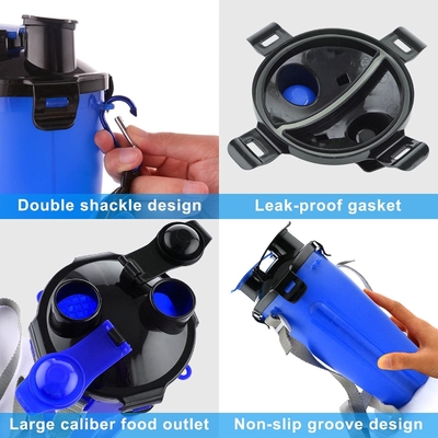 Pet Travel Water Collapsible Dog Bowls 2 In 1 Blue M Size
