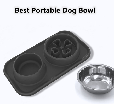 Slow Feeder Food Puzzle Dog Bowls with Lick Mat