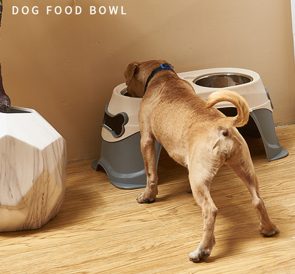 Elevated Height Adjustable Raised Stainless Steel Dog Food Dish And Pet Water Bowls