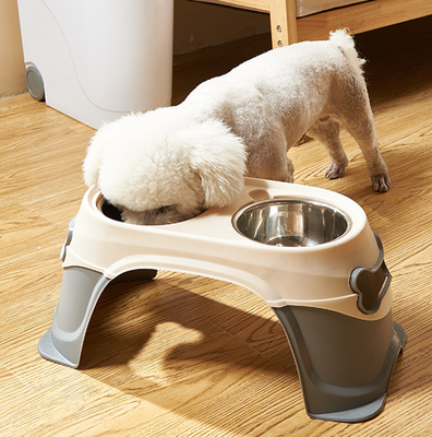 Elevated Height Adjustable Raised Stainless Steel Dog Food Dish And Pet Water Bowls